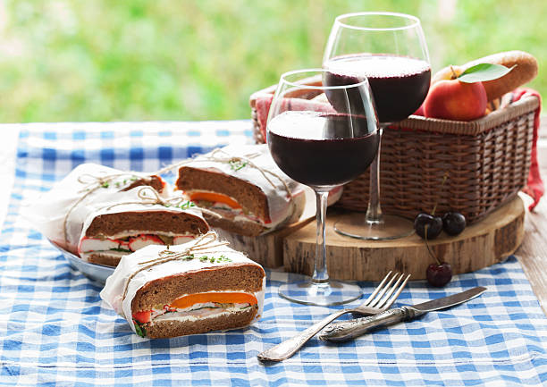 Healthy picnic for two