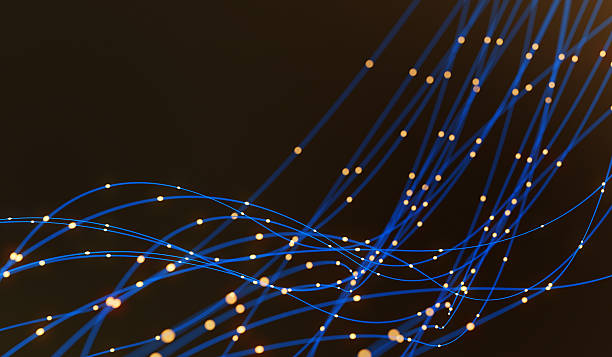 sfondo astratto in fibra ottica - fiber optic cable computer network abstract foto e immagini stock