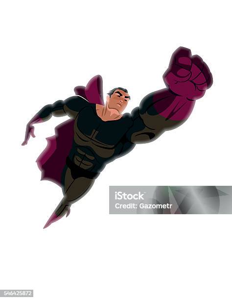 Flying Up Poster Superhero Flying Up Vector Illustration Stock Illustration ...
