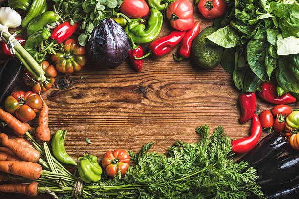 istock Fresh raw vegetable ingredients for healthy cooking or salad making 546426572