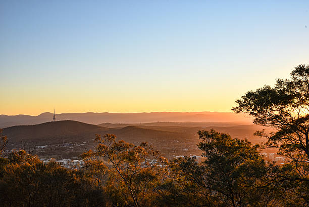 istock Sunset on Canberra City, autumn, Brindabella hills 546427668