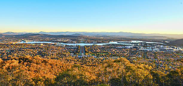 istock Sunset on Canberra City, autumn, Brindabella hills 546429390