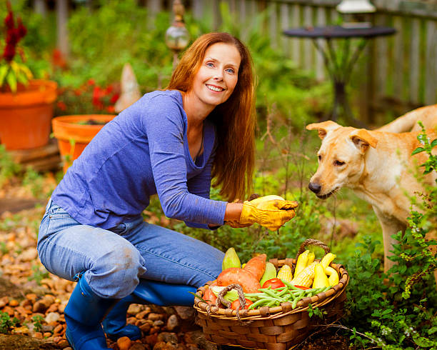 Mature Woman in Garden