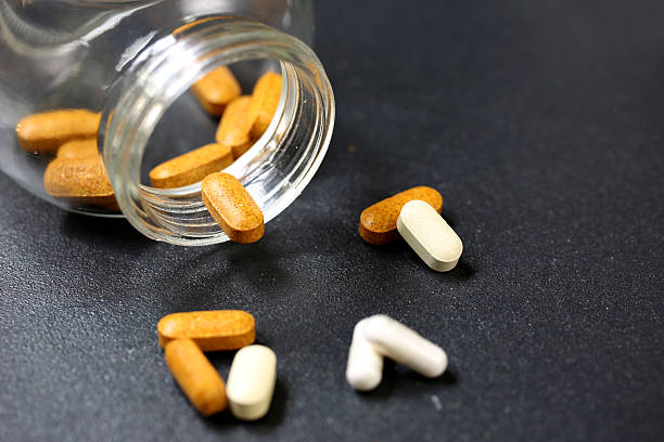 supplement capsules stock photo