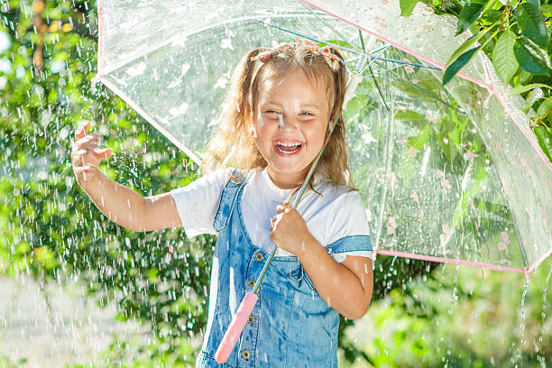 istock Funny little girl 546435088