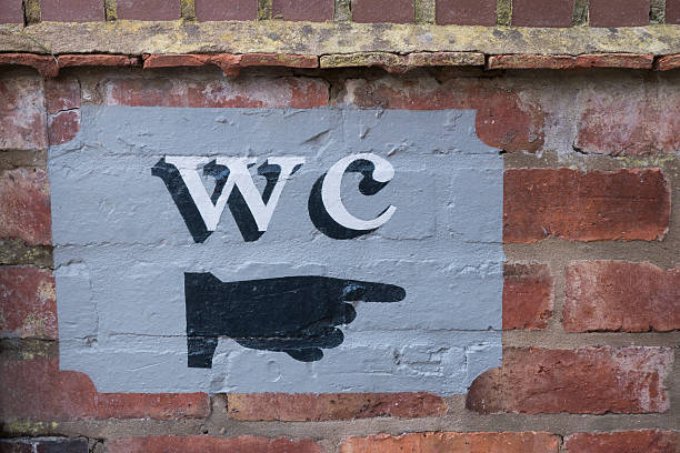 80+ Toilet Sign And Direction On Brick Wall Stock Photos, Pictures & Royalty-Free Images - iStock