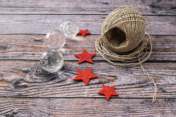 istock Decorative star figurines and yarn ball 546442842