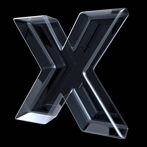 istock Transparent x-ray letter X. 3D 546443116