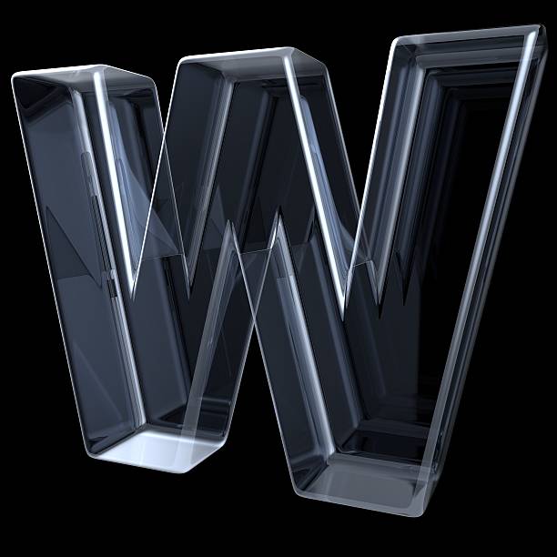 istock Transparent x-ray letter W. 3D 546443150