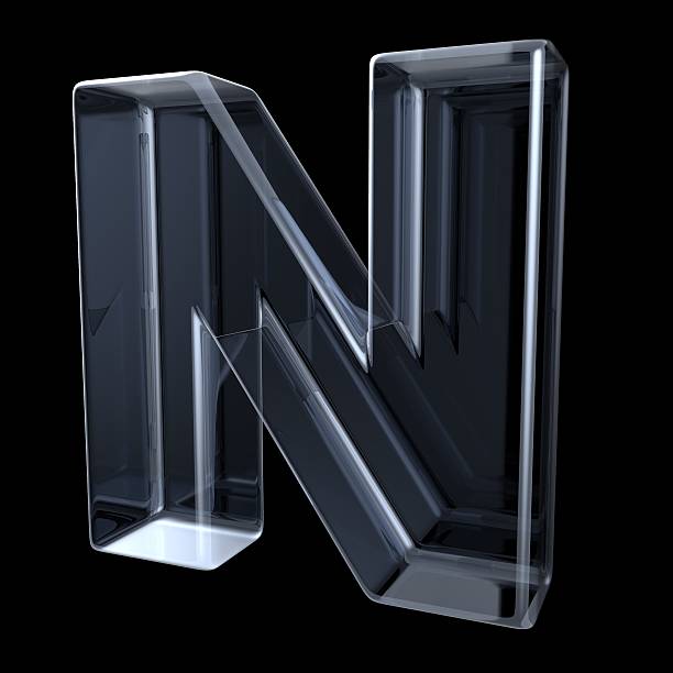 istock Transparent x-ray letter N. 3D 546443348