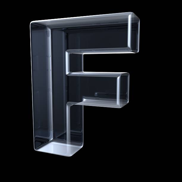 istock Transparent x-ray letter F. 3D 546443494