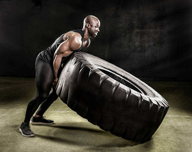 Heavy duty tire lift. stock photo