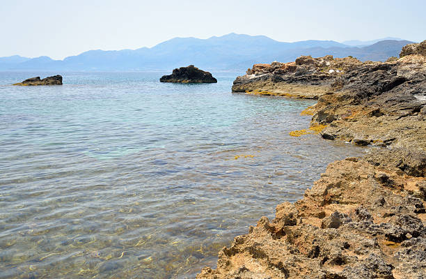 istock Rocks on the coast of Cretan Sea. 546449324