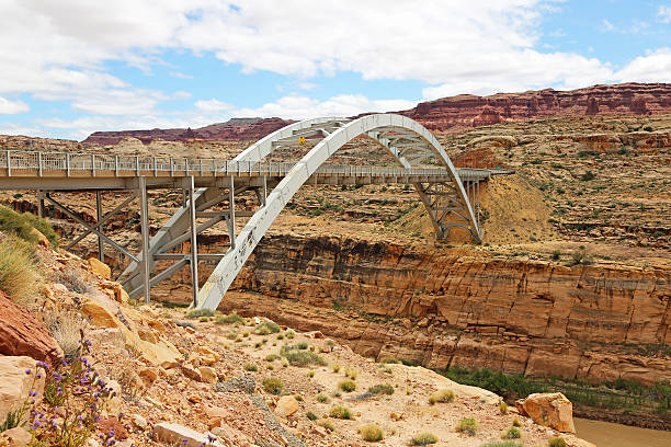 istock Bridge connecting cliffs of Glen Canyon 546449806