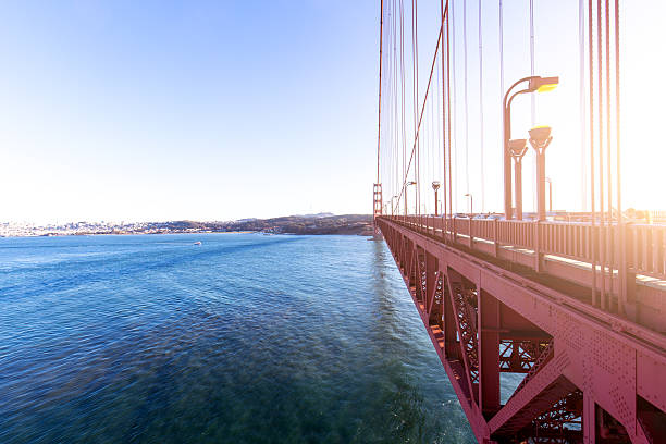 istock close-up of gold gate bridge in blue sky 546450292