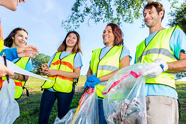 istock Volunteers prepare to clean up their community 546452608