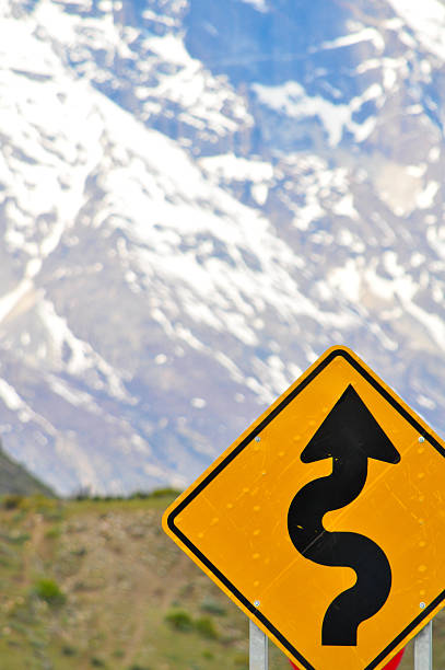 istock Landscape with road and winding stretch board. 546452716