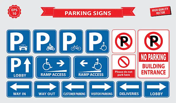 Vector illustration of Car Parking Sign