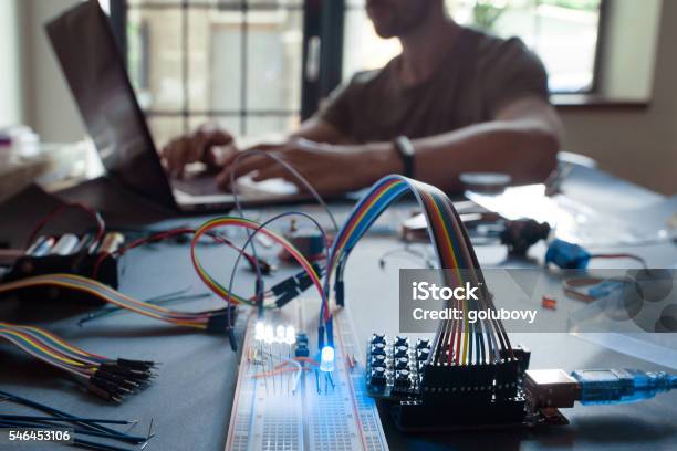 Technological Education Student Studying On Laptop Stock Photo - Download Image Now - Electronics Industry, Education Training Class, Order