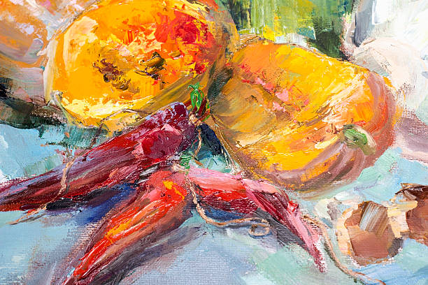 istock Texture painting oil painting on canvas, abstract oil still life 546453380