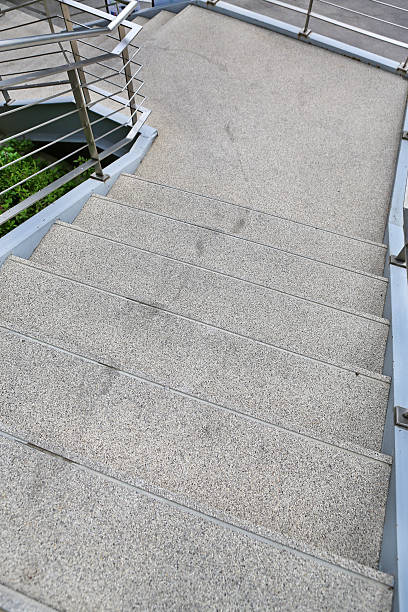 istock Overpass walkway with railing of stair to down 546453912