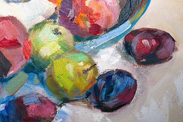 istock Texture painting oil painting on canvas, abstract oil still life 546454352