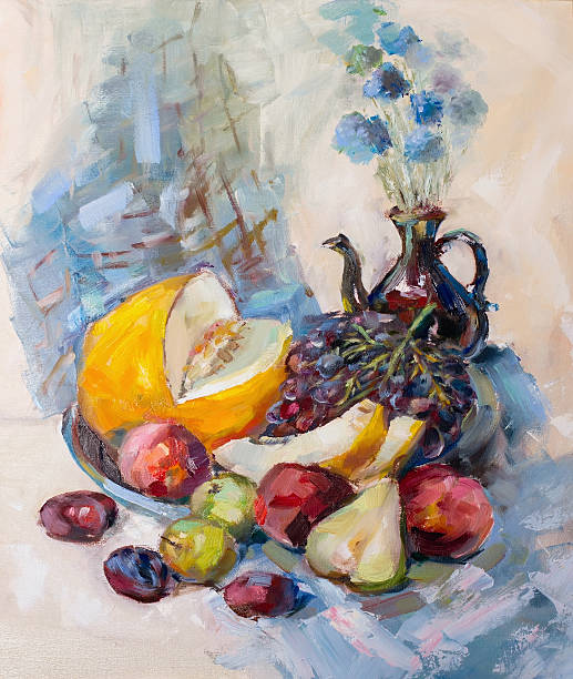 istock Texture painting oil painting on canvas, abstract oil still life 546454640