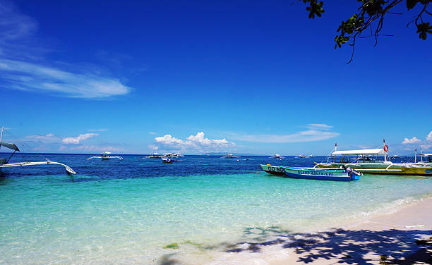 istock Beautiful tropical beach sailing 546455052