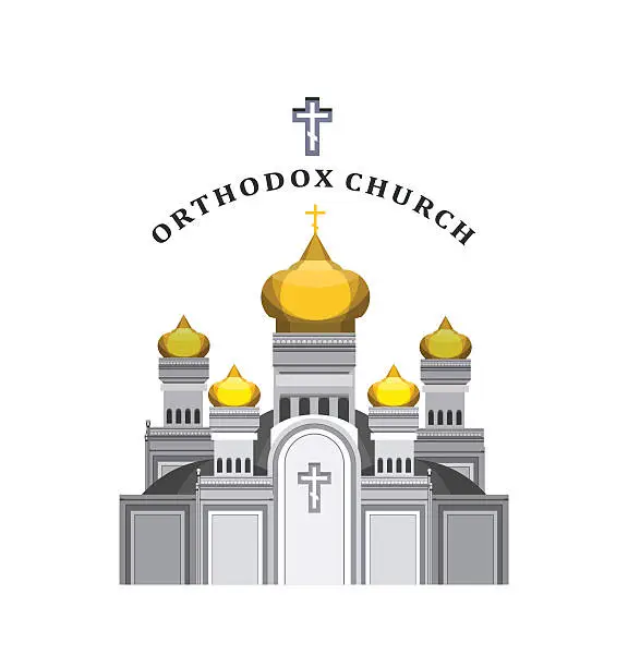 Vector illustration of vector Orthodox church