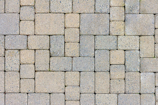 Giardino Patio Stone Finitrici Vista dall'alto - foto stock