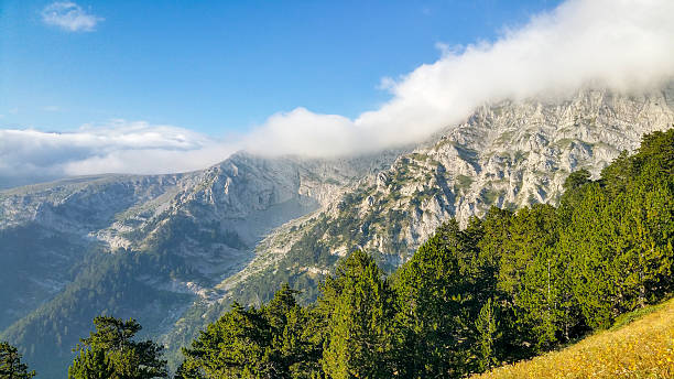 mountain landscape in greece olympus national park