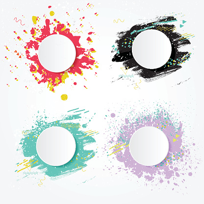 Splash Buttons Stock Illustration - Download Image Now - Abstract ...