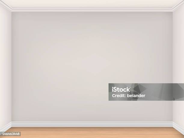 Empty Room With Three Beige Walls Stock Illustration - Download Image Now - Wall - Building Feature, Domestic Room, Office