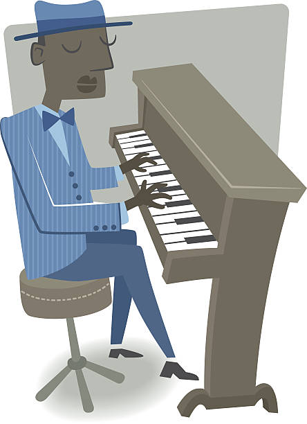 Pianista  - ilustración de arte vectorial