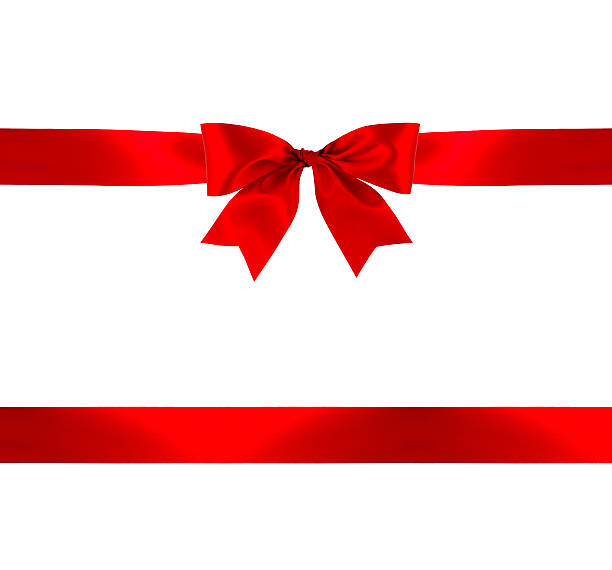 istock Red gift bow and ribbon with clipping path. 546467774