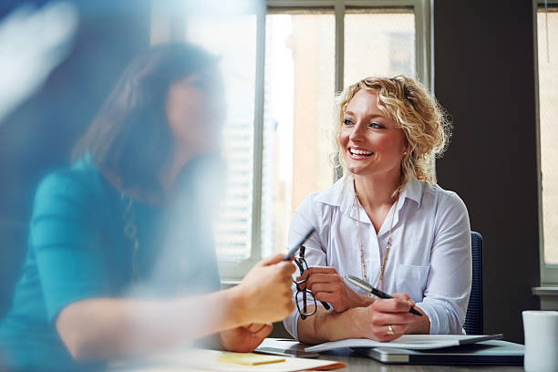 istock Giving her an excellent performance review 546468744