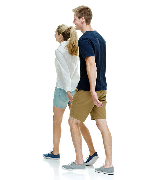 istock Smiling couple walking together 546761026