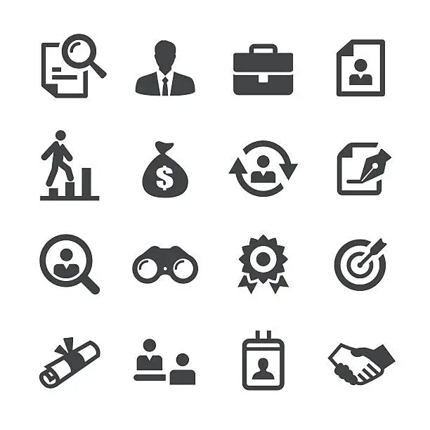 Vector illustration of Employment Icons - Acme Series