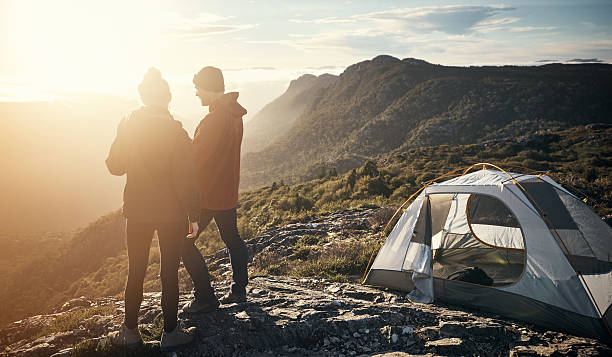 istock They've picked the best spot on the mountain 546763170