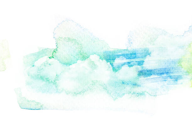istock Watercolor illustration of sky with cloud. 546764488