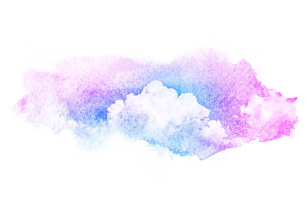 istock Watercolor illustration of sky with cloud. 546764742