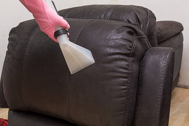 istock Professionally nozzle making free natural leather sofa from dust. 546765058