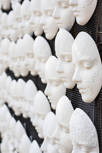istock Lots of white venice masques 546765994