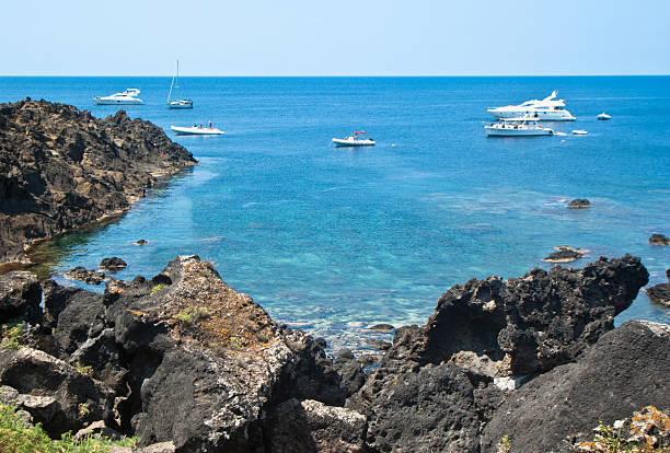 beach in Ustica Island,Sicily - fotografia de stock