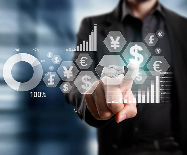 istock financial symbols coming from hand 546767080