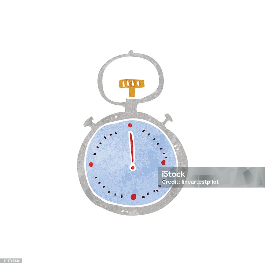 Stop Watch Humor Retro Cartoon Stop Watch Stock Illustration - Download Image Now ...