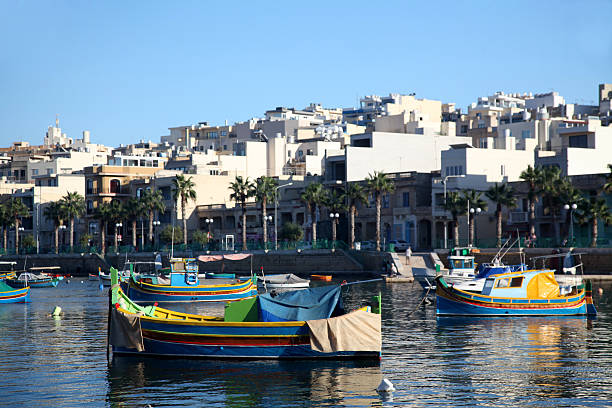 istock Luzzu Boats at Marsascala 546770648