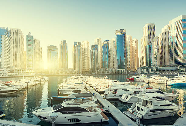 istock Dubai Marina at sunset, United Arab Emirates 546771086