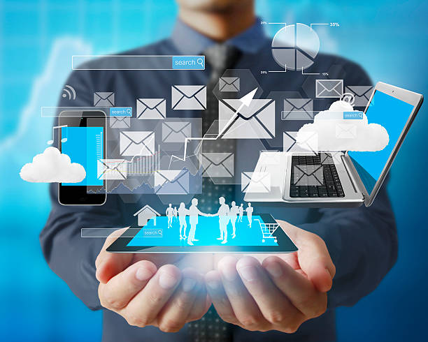 istock Technology in  hands of businessmen 546773668