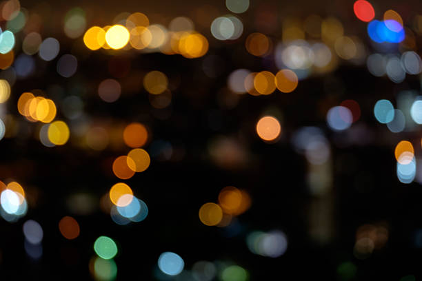 istock Abstract of Defocused city night bokeh for background. 546775588